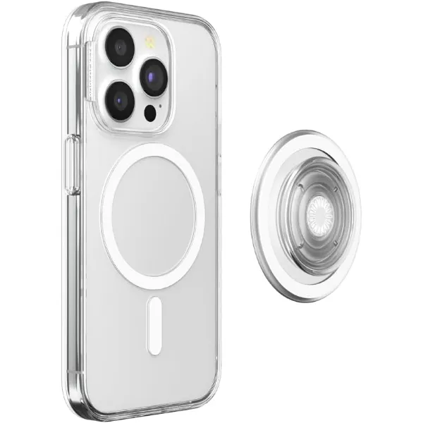 PopSockets PopCase for MagSafe for iPhone 15 Pro - Clear - Image 2